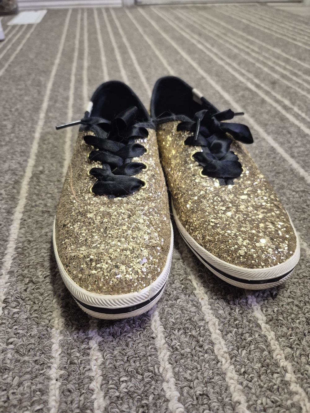 Kate Spade X Keds Glitter Lace-Up Sneakers